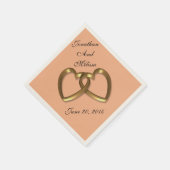 Serviette En Papier serviettes mariages couleurs personnalisées (Coin)