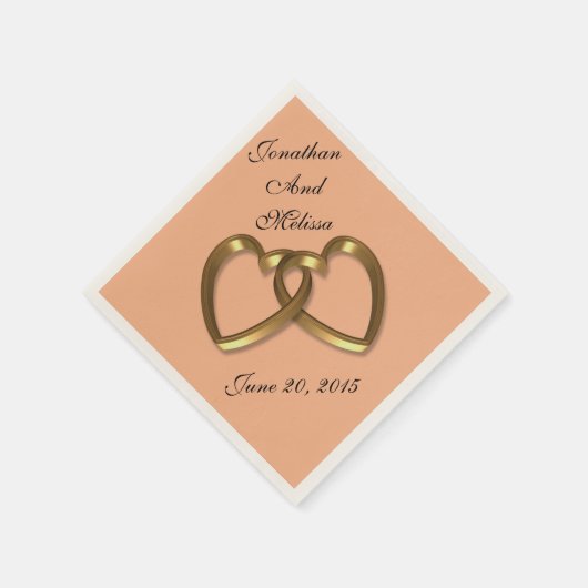 Serviette En Papier serviettes mariages couleurs personnalisées (Coin)