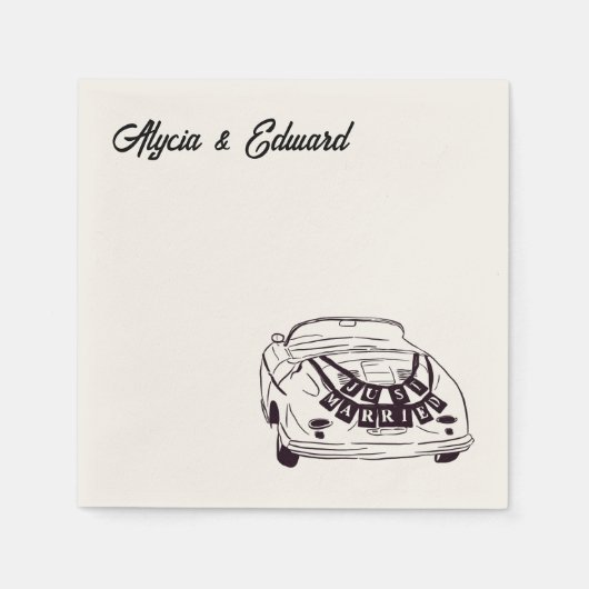 Serviette En Papier Serviettes mariages. Customiser les serviettes de  (Devant)