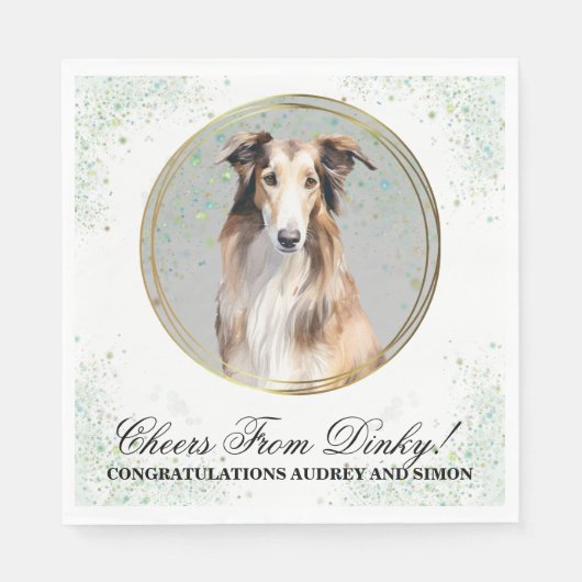 Serviette En Papier Serviettes Mariages De Chien Borzoi Avec Chiens Ph (Devant)
