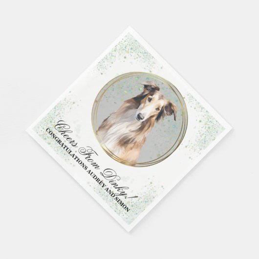 Serviette En Papier Serviettes Mariages De Chien Borzoi Avec Chiens Ph (Coin)