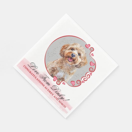 Serviette En Papier Serviettes Mariages De Chien Cockapou Avec Chiens  (Coin)