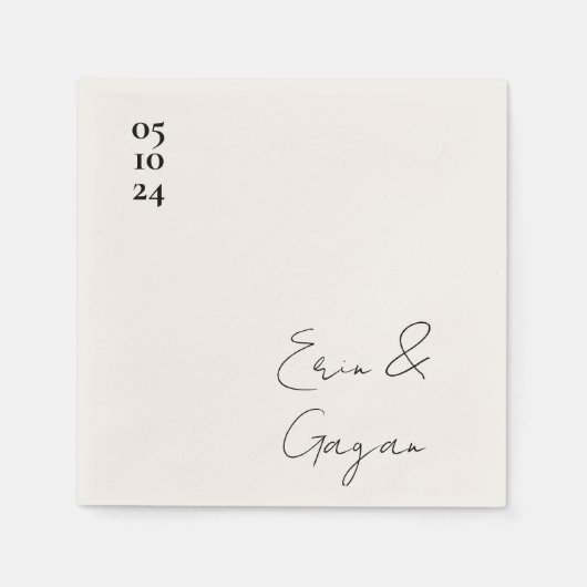 Serviette En Papier serviettes mariages de l'histoire d'amour (Devant)