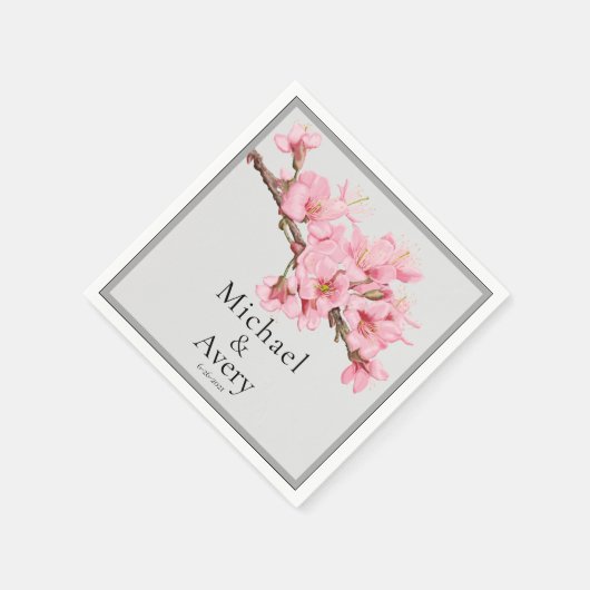 Serviette En Papier Serviettes mariages en cerisier (Coin)