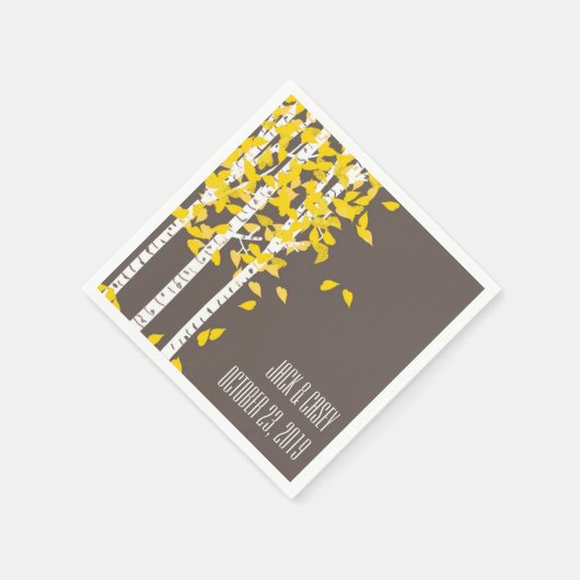 Serviette En Papier Serviettes Mariages en peuplier d'Aspen rustique (Coin)