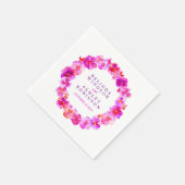 Serviette En Papier serviettes mariages en roses (Coin)