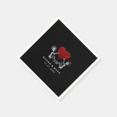 Serviette En Papier Serviettes mariages - Esquisses de coeur (Coin)