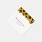 Serviette En Papier serviettes mariages fleuries et personnalisées (Coin)