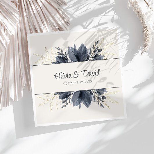 Serviette En Papier Serviettes Mariages Fleurs Gris Douces