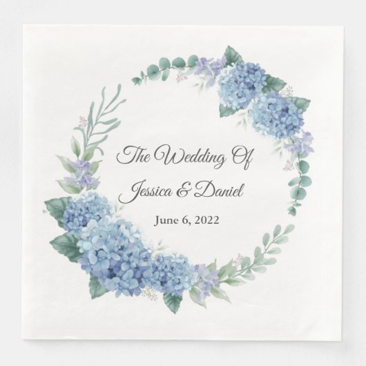 Serviette En Papier Serviettes Mariages florales (Devant)