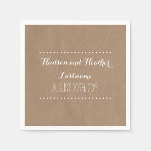 Serviette En Papier Serviettes Mariages inspirées du carton