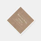 Serviette En Papier Serviettes Mariages inspirées du carton (Coin)