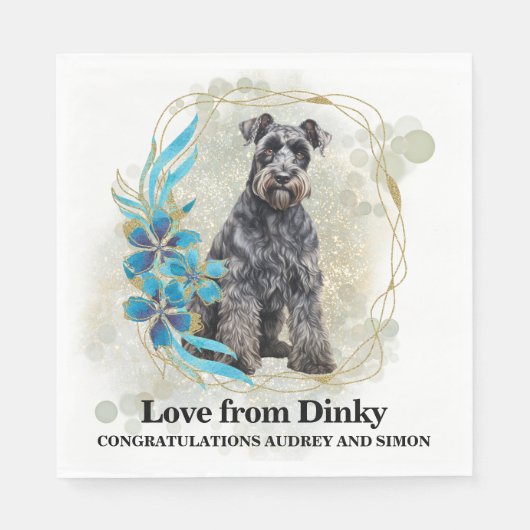 Serviette En Papier Serviettes Mariages Kerry Blue Terrier avec Chiens (Devant)