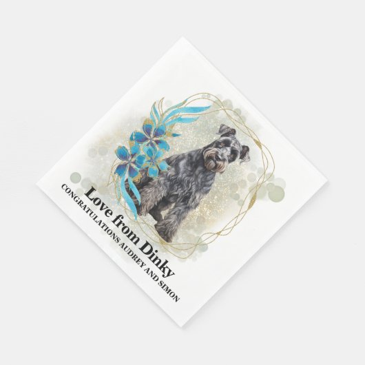 Serviette En Papier Serviettes Mariages Kerry Blue Terrier avec Chiens (Coin)
