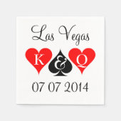 Serviette En Papier Serviettes mariages Las Vegas avec costumes monogr (Devant)