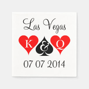 Serviette En Papier Serviettes mariages Las Vegas avec costumes monogr