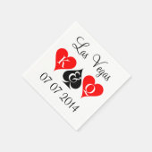 Serviette En Papier Serviettes mariages Las Vegas avec costumes monogr (Coin)