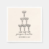 Serviette En Papier Serviettes Mariages Levées à la main (Devant)