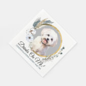 Serviette En Papier Serviettes Mariages Maltaises Avec Chiens Photo (Coin)