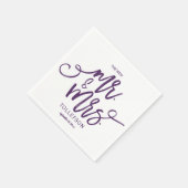 Serviette En Papier Serviettes Mariages modernes | Script de brosse (p (Coin)