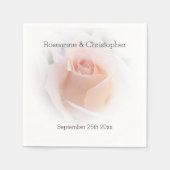 Serviette En Papier Serviettes mariages Peach Rose Rosebud (Devant)