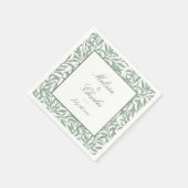 Serviette En Papier Serviettes mariages personnalisables et feutrées (Coin)