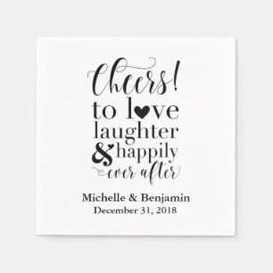 Serviette En Papier Serviettes Mariages personnalisées - Chevaux d'amo