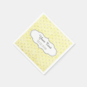 Serviette En Papier serviettes mariages personnalisées pois jaunes (Coin)