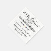 Serviette En Papier Serviettes Mariages Rainbow Hearts et Scrolls (Coin)