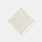 Serviette En Papier Serviettes mariages roses marron beige (Coin)