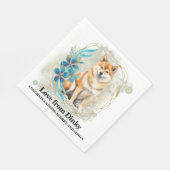 Serviette En Papier Serviettes Mariages Shiba inu avec Chiens Photo (Coin)