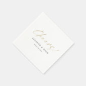 Serviette En Papier Serviettes Mariages simples en or neutre (Coin)
