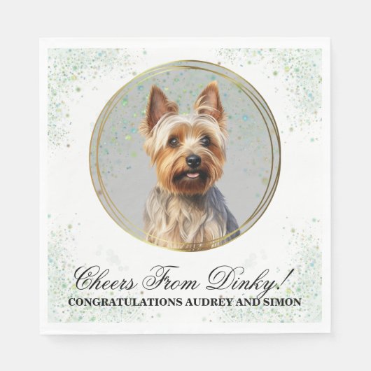 Serviette En Papier Serviettes Mariages Terrier Australiennes Avec Chi (Devant)