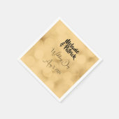 Serviette En Papier serviettes mariages - texte modifiable sur or (Coin)