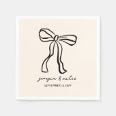 Serviette En Papier Serviettes Mariages Tirées À Main Rétro (Devant)