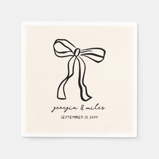 Serviette En Papier Serviettes Mariages Tirées À Main Rétro (Devant)