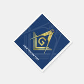 Serviette En Papier Serviettes Masonic personnalisées | Marine Blue Go (Coin)