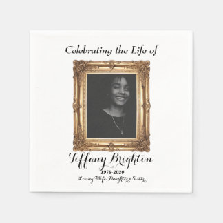 Serviette En Papier Serviettes Memorial Gold Frame