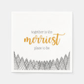 Serviette En Papier Serviettes Merriest Place to Be | Or (Devant)