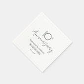 Serviette En Papier Serviettes miniatures du 10e anniversaire (Coin)