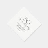 Serviette En Papier Serviettes miniatures du 50e anniversaire (Coin)