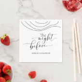 Serviette En Papier Serviettes Minimal Script Abstract La Nuit Avant (En situation)