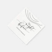 Serviette En Papier Serviettes Minimal Script Abstract La Nuit Avant (Coin)