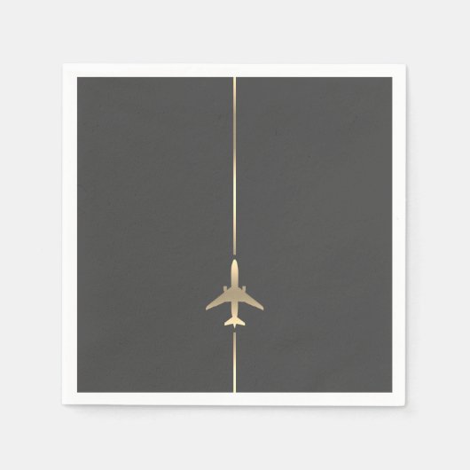 Serviette En Papier Serviettes minimalistes d'aviation (Devant)
