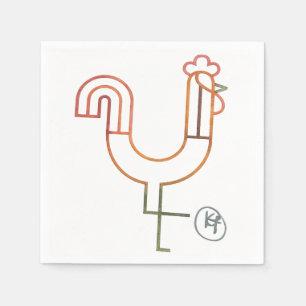 Serviette En Papier Serviettes minimalistes de coq