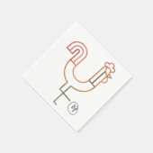 Serviette En Papier Serviettes minimalistes de coq (Coin)