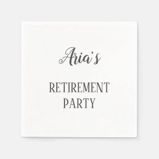 Serviette En Papier Serviettes minimalistes pour la retraite (Devant)