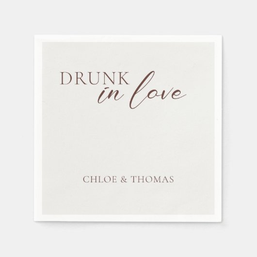 Serviette En Papier Serviettes modernes "Drunin in Love" pour bar Mari (Devant)