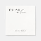 Serviette En Papier Serviettes modernes "Drunin in Love" pour bar Mari (Devant)