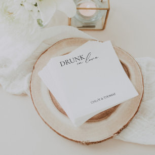 Serviette En Papier Serviettes modernes "Drunin in Love" pour bar Mari